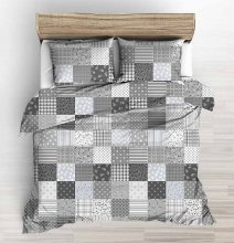 Patchwork šedý