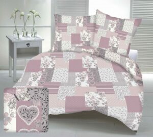 Patchwork ružový s motýľom
